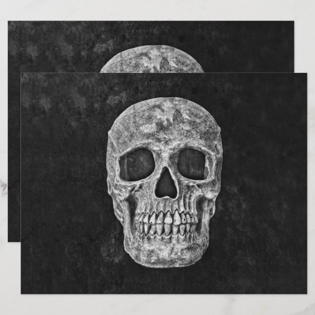 Cabeça Crônica Negra E Grunge Gótico Branco (Frente/Verso)