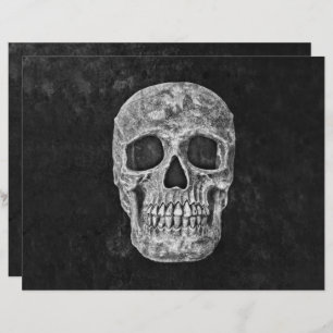 Cabeça Crônica Negra E Grunge Gótico Branco