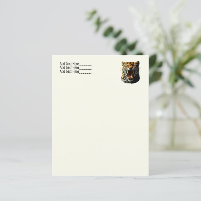 Cabeça de ataque com picos-leopardo (Em pé/Frente)