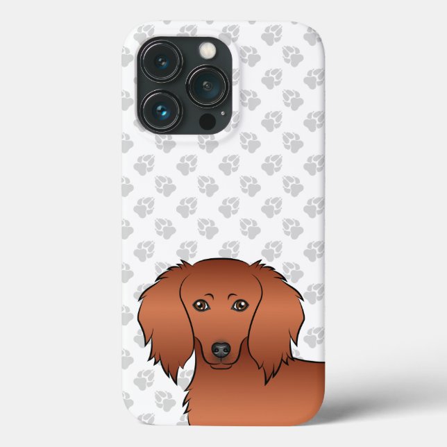 Cabeça de Cachorro Cartoon Fofo Dachshund de Cabel (Verso)