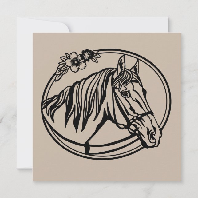 Cabeça de cavalo com flores (Frente)