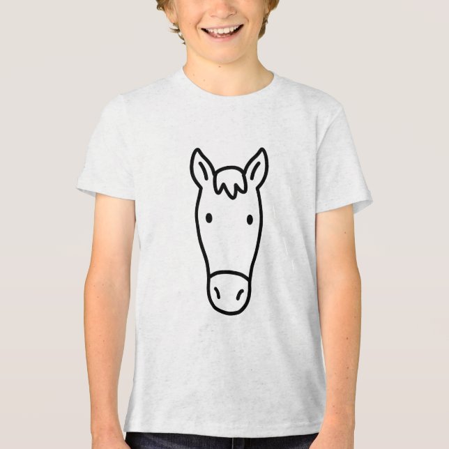 Cabeça de Cavalo Minimalista Simples (Frente)
