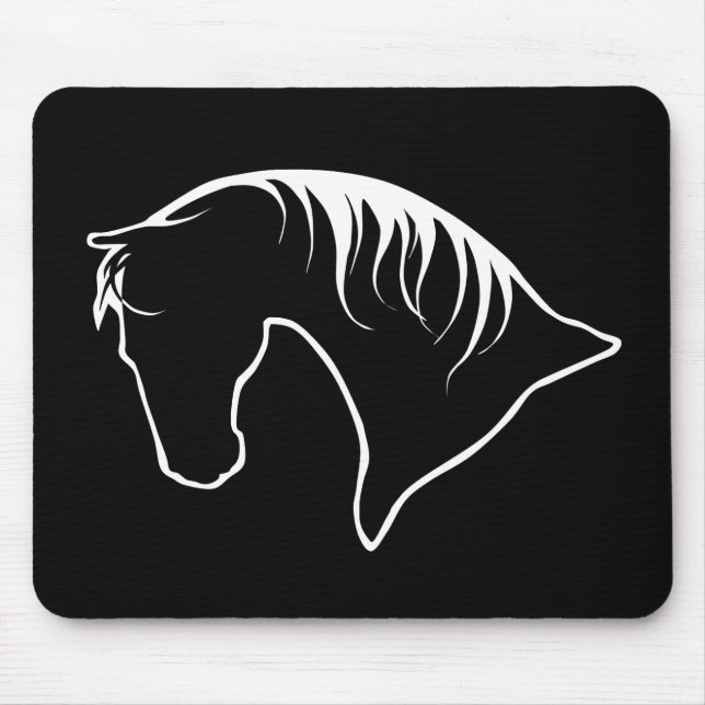 Cabeça de cavalo Siloquette MOUSEPAD (Frente)