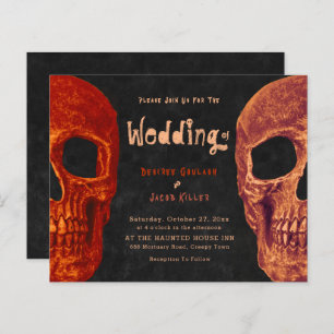 Cabeça de Caveira Gótica Laranja Preto Orçamento d