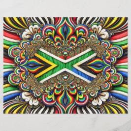 Cabeça-de-lama com Design de cores sul-africanas