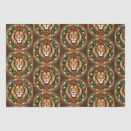 Cabeça de Leão com Papel Tecido Solitário