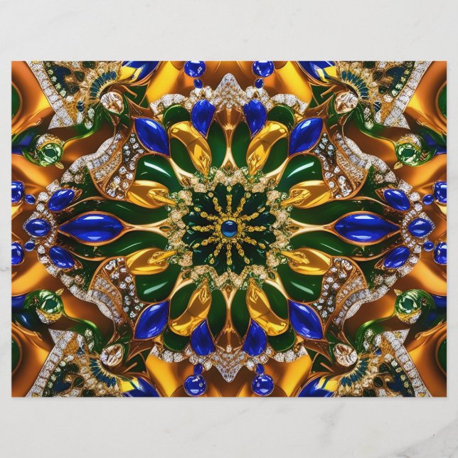 Cabeça de lenha com Design de cor Brasil (Frente)