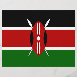 Cabeça de letra com pavilhão do Quénia
