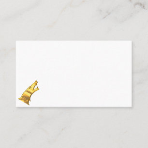 Cabeça de Lobo Dourado cartão de visita branco inc