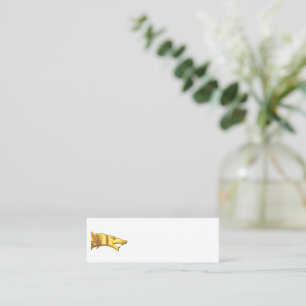 Cabeça de Lobo Dourado cartão de visita mini branc