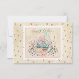 Cabeça de Páscoa de Aquarela e Estilo de Carimbo d