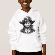 Cabeça de pirata com chapéu marinheiro e tapa-olho