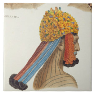 Cabeça de um homem do tribo de Mundrucu, 'de Trav