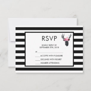 Cabeça de Veado Geométrico com Coroa Floral RSVP