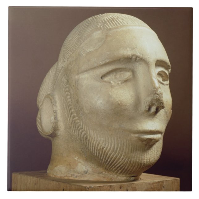 Cabeça do retrato da esteatite, Mohenjodaro, (Frente)
