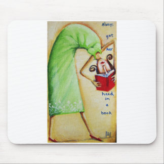 Cabeça em um livro Mousepad