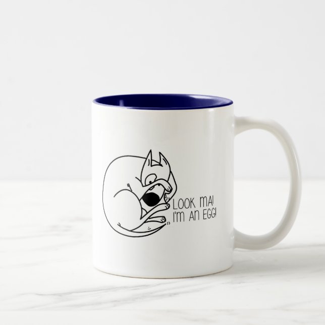 Cabeça engraçada do ovo da caneca de bull terrier (Direita)