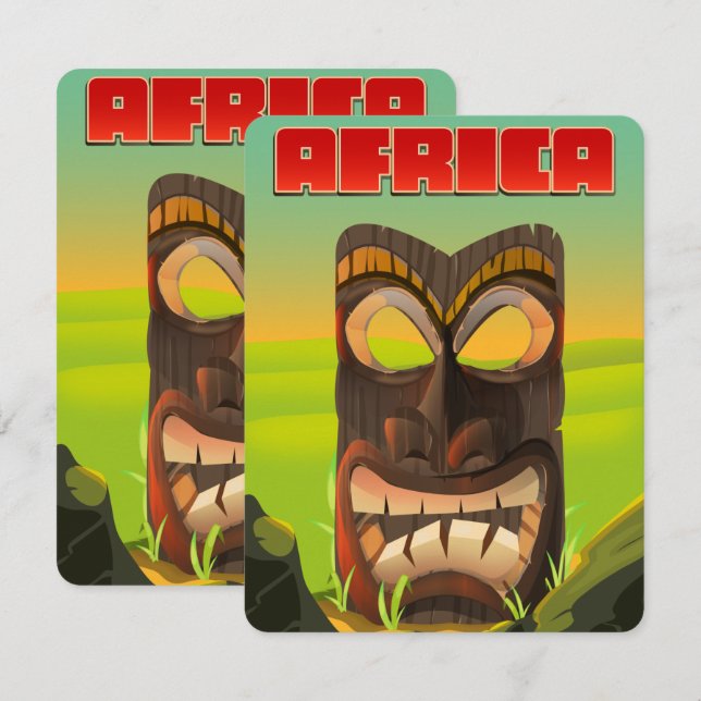 Cabeça Esculpida Africana (Frente/Verso)