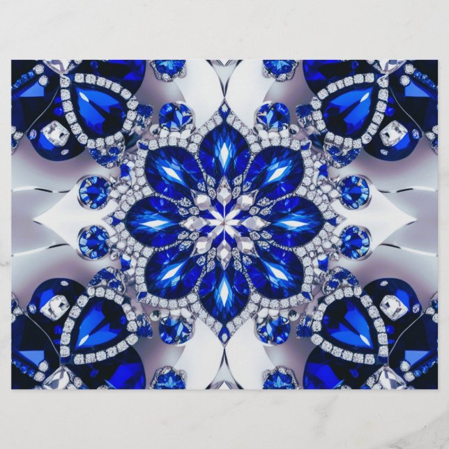 Cabeça Letterhead com Design de cores brancas azui (Frente)