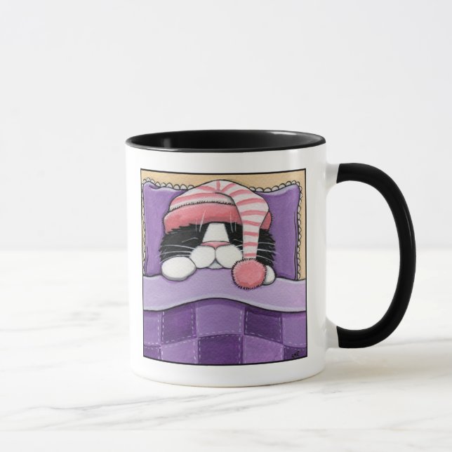 Cabeça sonolento v.01 - caneca lunática do gato (Direita)