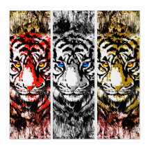 Cabeça Tiger - Facas Tiger - Trabalho de arte Tige