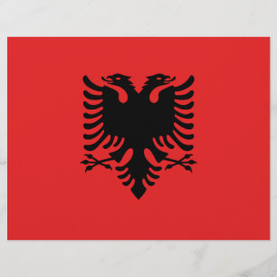 Cabeçalho com a bandeira de Albânia