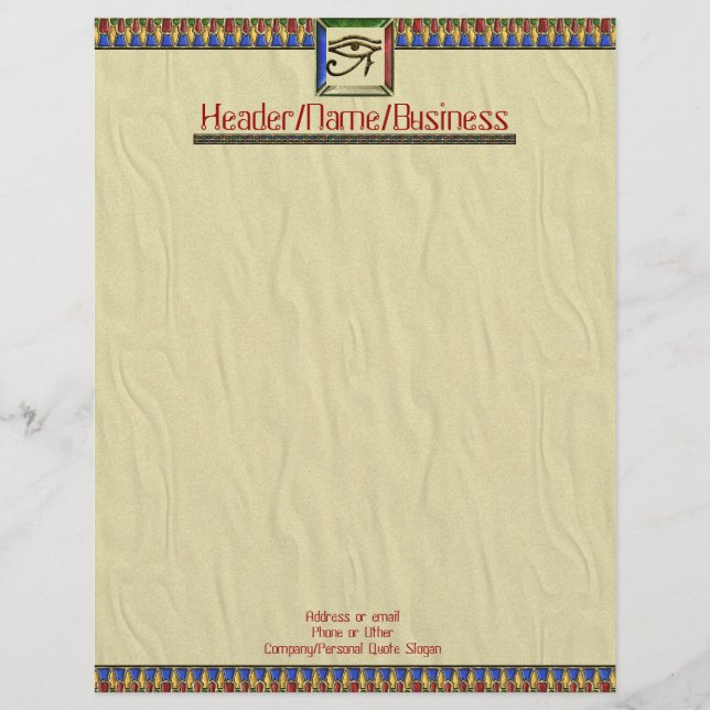 Cabeçalho da Carta do Olho de Hórus (Frente)