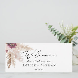 Cabeçalho de Boho Pampas Sentando Gráfico