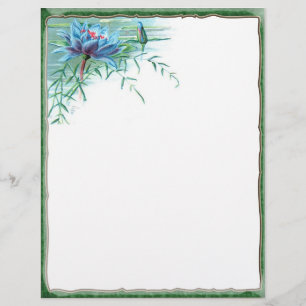 Cabeçalho de canto floral azul