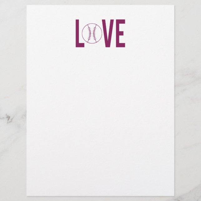 Cabeçalho de Carta de Amor ao Beisebol (Frente)