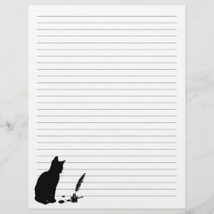 Cabeçalho de Carta do Gatinho Curioso - Gatos & Li