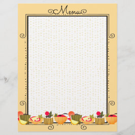 Cabeçalho de catering do menu de janto do aperitiv