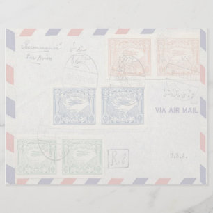 Cabeçalho do envelope do correio aéreo