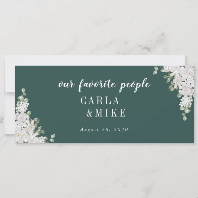 Cabeçalho do Gráfico Floral de Folha Verde (Frente)