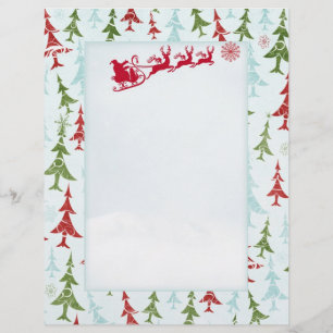 Cabeçalho do papai noel da letra da árvore do xm