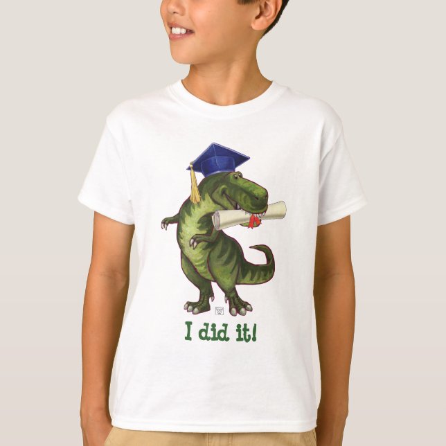 Cabeças e Camisetas de graduação TRex Dino (Frente)