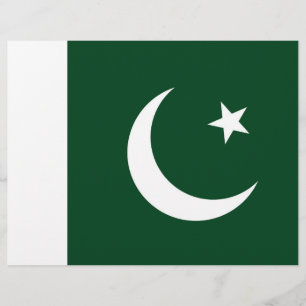 Cabeçote de carta com bandeira do Paquistão