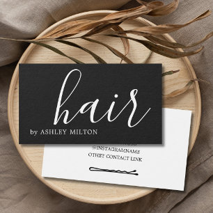 Cabeleireiro escuro elegante simples do branco