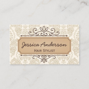 Cabeleireiro retro do cartão de visita do teste