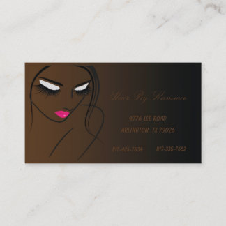 Cabelo castanho, unha, Cartão de visita maquiagem