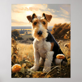 Cabelo de fios Fox Terrier Poster