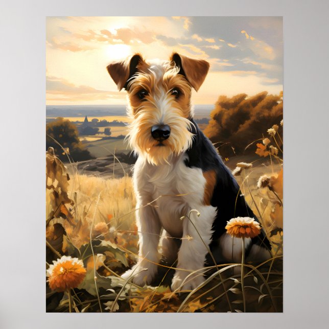Cabelo de fios Fox Terrier Poster (Frente)