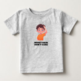 Cabelo Desarrumado Não Me Importo Camisa Divertida