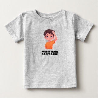Cabelo Desarrumado Não Me Importo Camisa Divertida