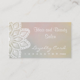 Cabelo do laço e cartão brancos da lealdade do