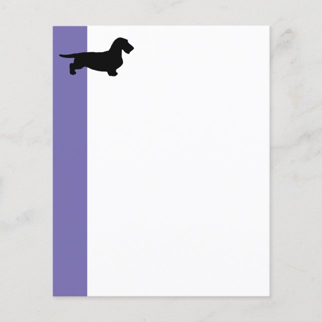 Cabelo grosso Dachshund - Silhouette 1 (Frente)