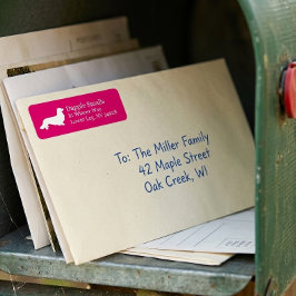 Cabelo Longo Dachshund | Etiqueta de Endereço de D