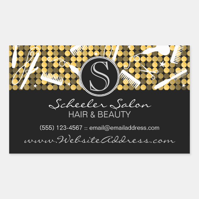Cabelo Personalizado do ouro Glam e Adesivos de Be (Frente)