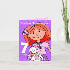 Cabelo roxo vermelho do cartão de aniversário da n