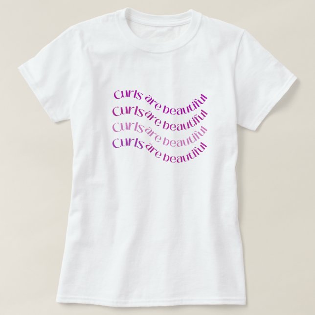 Cabelos Cacheados São Lindos Camiseta Gráfica (Frente do Design)